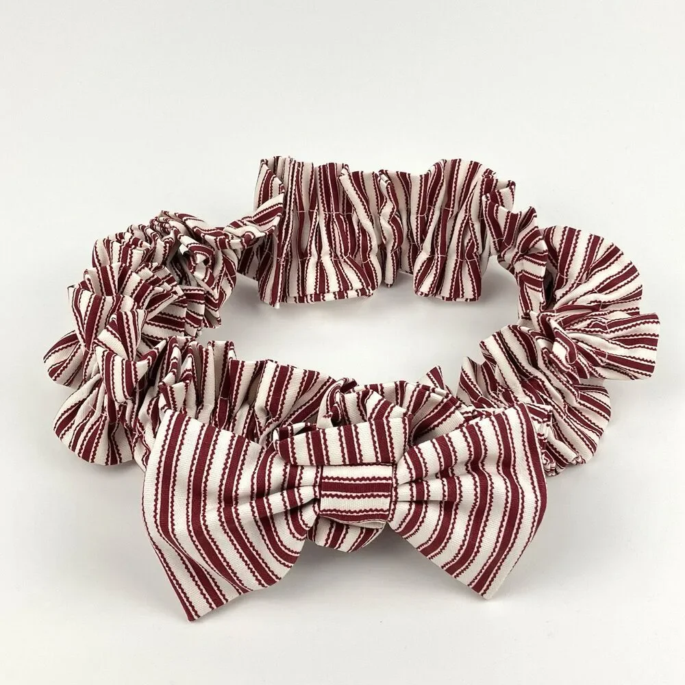 Longaberger Red Circular Ticking Basket Garter Liner | 8